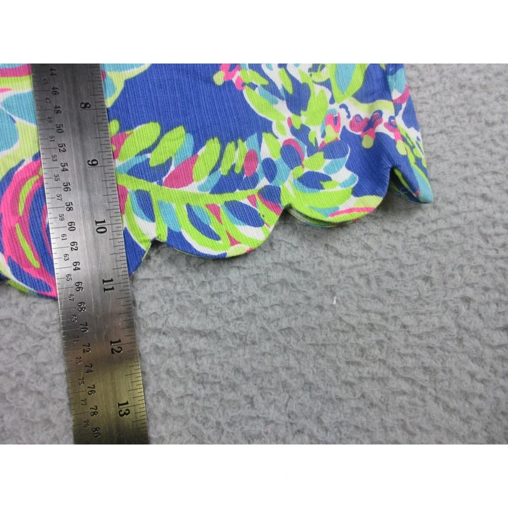 Lilly Pulitzer Magnolia Shorts Womens 0 Blue Toucan Play Scalloped‎ Casual 28x11